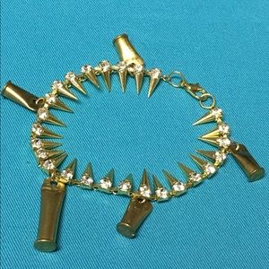 Spiked bullet casing bracelet